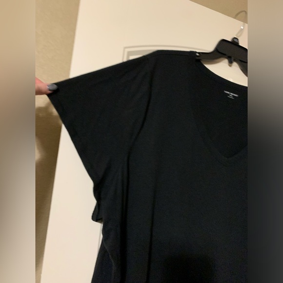 Lane Bryant Short-Sleeve Deep V-Neck Linen Tee - Picture 2 of 5